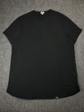 One Bone T Shirt Mens 1 2XL V Neck Short Sleeve Black Cotton Spandex Comfort